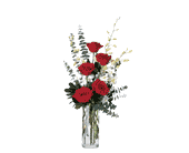 Red Roses and White Orchids, picture