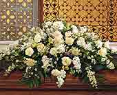 Stems... A Florist, Scottsdale, Arizona - Pure White Casket Spray, picture