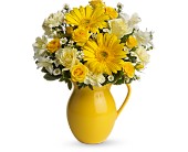 Teleflora's Sunny Day Pitcher of Cheer in Scottsdale AZ, Stems Fresh Flower Market