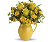 Teleflora's Sunny Day Pitcher of Roses in Scottsdale�AZ, Stems Fresh Flower Market