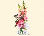 Stems... A Florist, Scottsdale, Arizona - Teleflora's Bear Hug Bear with Pink Roses, picture
