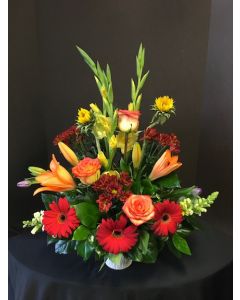 Funeral Flowers of Bright Colors