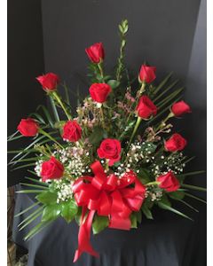 Funeral Flowers of Red Roses