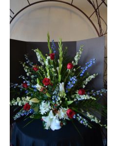 patriotic funeral flowers