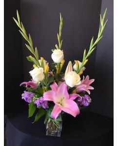 Pink Lilies and Gladiola Flowers