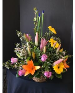 Sympathy Flowers Basket