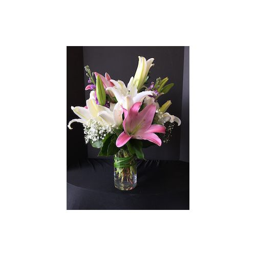 Assorted Lilies with Babies Breath