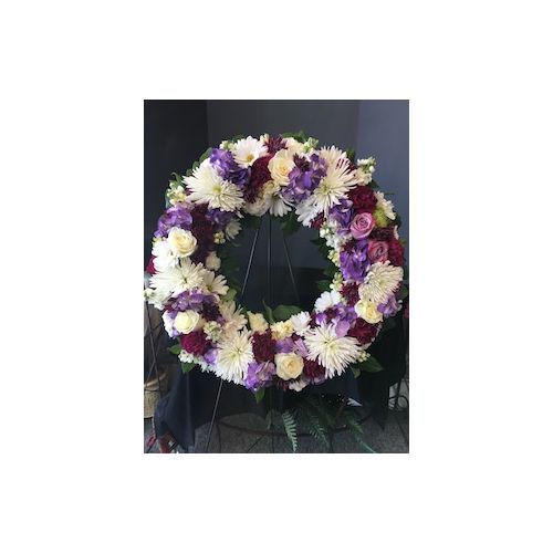 Funeral Flowers Wreath Easel